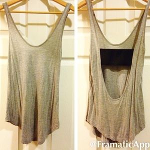 Grey Open-Back Tank