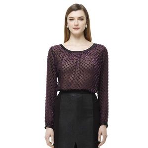 Club Monaco Velvet Polka Dot Jessica Shirt