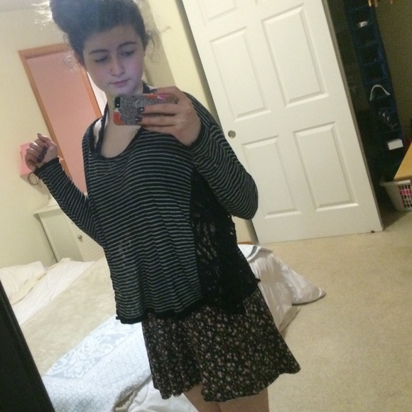 black and white striped sweater