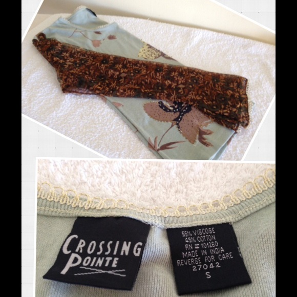 Cute top with all sheer long sleeves, Crosspointe. - Picture 2 of 3