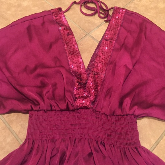 Magenta Sequin Tunic - Picture 2 of 4
