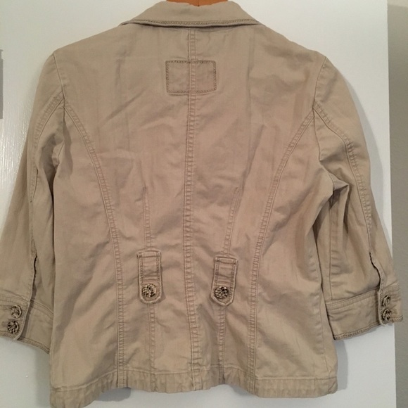 DONATED—White House Black Market Jacket in Khaki - Picture 2 of 4