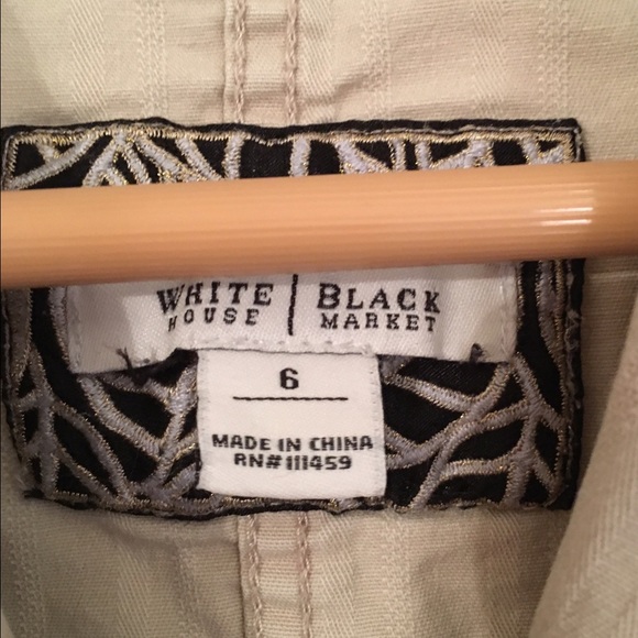 DONATED—White House Black Market Jacket in Khaki - Picture 3 of 4