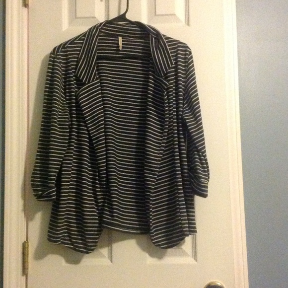 Striped blazer style cardigan