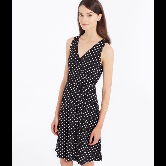 NWT Ann Taylor Stretchy Polka Dot wrap dress