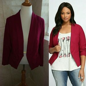 Torrid Burgundy Blazer
