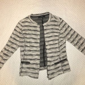 Grey & black cardigan sweater