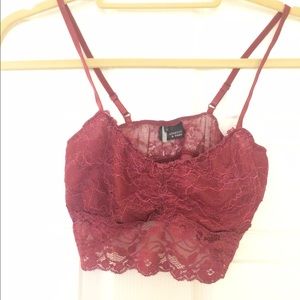 Sparkle and Fade red bralette