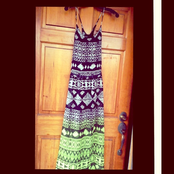 SALE!!! Boho Maxi chiffon dress tribal XS
