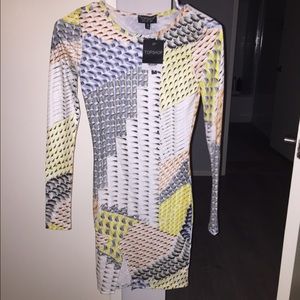 NWT TOPSHOP GEOMETRIC BODYCON