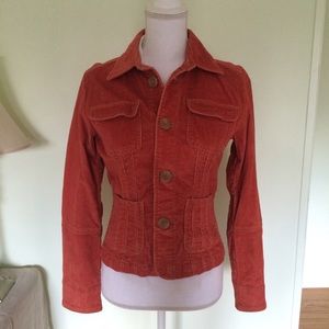 Tulle rust orange corduroy jacket