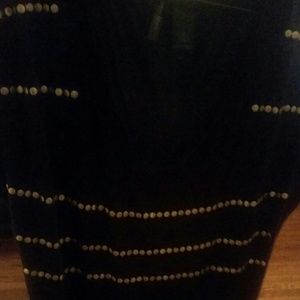 Bisou Bisou Cotton Gold Studded Dress