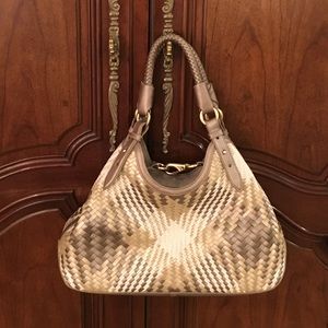 Cole haan metallic weave shoulder bag