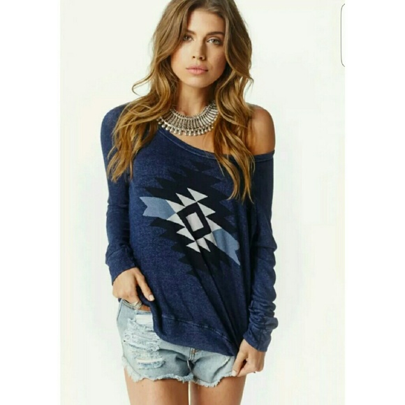 Anthropologie Aztec Print Pullover