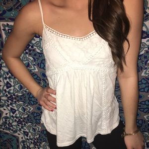 Lace design strap shirt