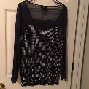 Sheer Blouse with Stud Details
