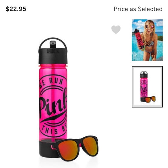 ❌SOLD ON EBAY❌ VS PINK Water Bottle & Sunglasses