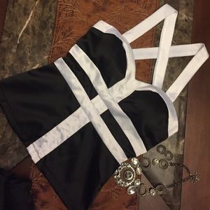 CHILDHOOD CANCER FUNDRAISER -Black and white satin