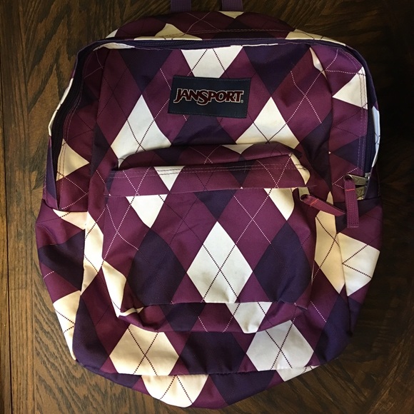 Jansport Purple Plaid Backpack