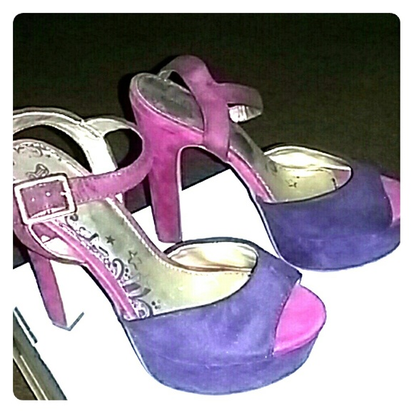 Pretty Pink & Purple Heels - Picture 1 of 4