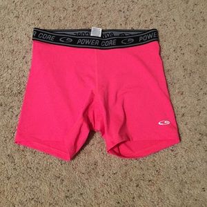 C9 hot pink compression shorts - small