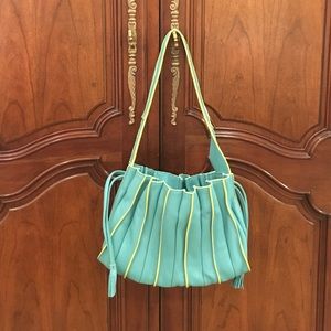 Donald pliner turquoise shoulder bag