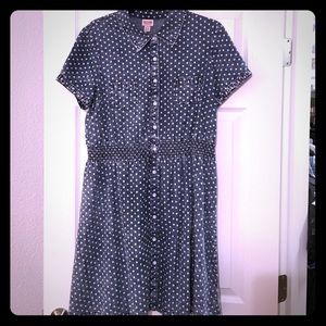 Mossimo Polka Dot Faded Jean Dress
