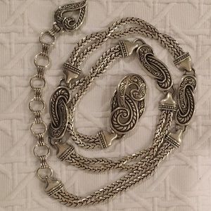 Brighton silver chain belt