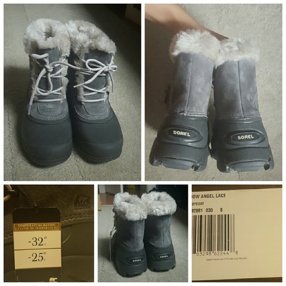 sorel snow angel charcoal