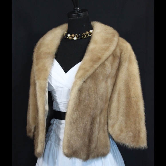 💕beautiful EMBA real mink bolero cape coat ~ 💕 - Picture 2 of 4