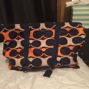 Coach Medium travel tote w/ small tote inside