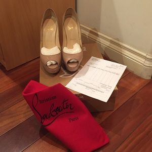 Christian Louboutin lady peep 150 patent calf