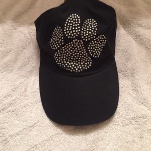 Paw print bedazzled cap