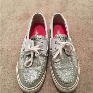 Sperry top-sider boat shoes - silver glitter