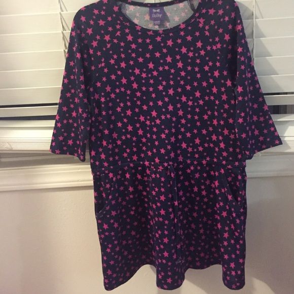 Purple Dress with Pink Stars