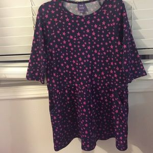 Purple Dress with Pink Stars