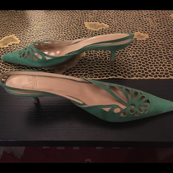 Vintage Boccaccini suede slingbacks -39.5 / US 8.5 - Picture 2 of 4