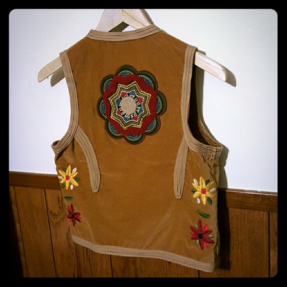 Velvet & embroidered HIPPIE VEST. "SWEET MAN" - Picture 1 of 4