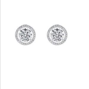Cate&Chloe Ariel 18k white gold plated earrings