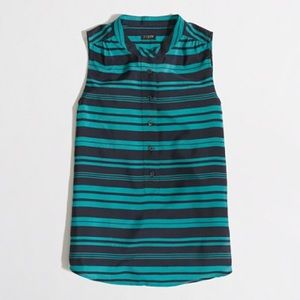 J.Crew NWOT Stripe Sleeveless Popover