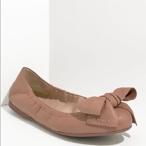 Prada Nude Ballet Bow Flats Size 7.5
