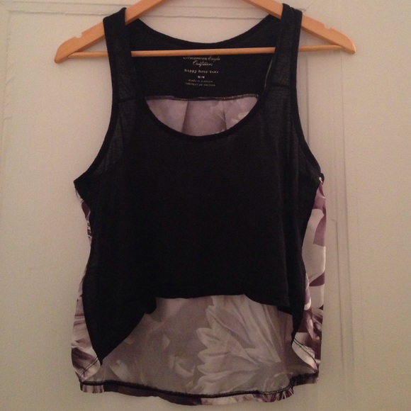 High low cropped tank