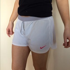 White Nike athletic shorts! Barely worn!
