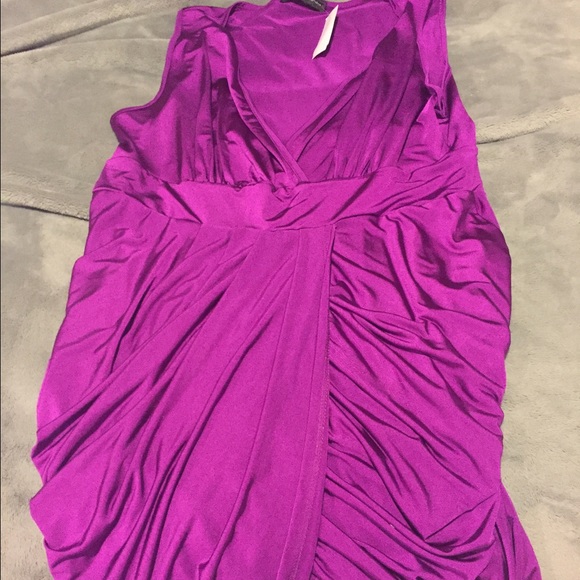 **A-line roused silk like dress!!