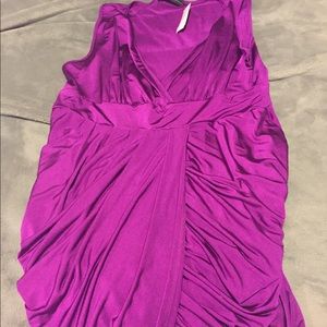 **A-line roused silk like dress!!