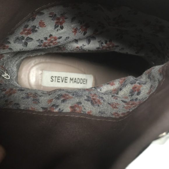 Plum brown toned wedge boots - Picture 4 of 4