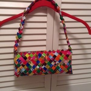 Recycled candy wrapper purse