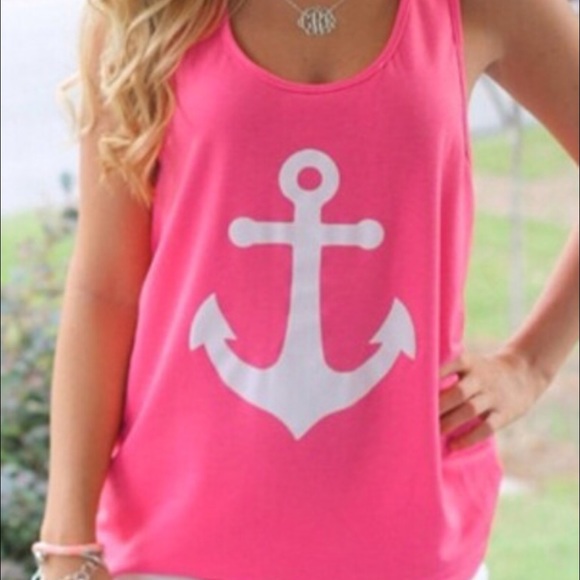 Pink anchor top
