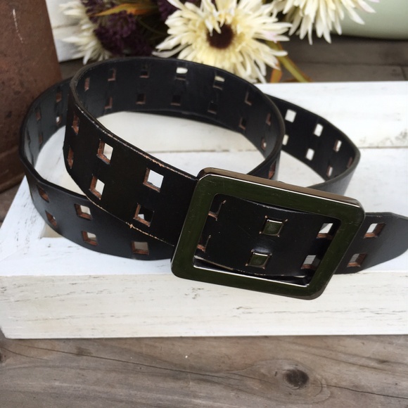 ♦️5$BUNDLE SALE SQUARE Cut-Out Black Belt
