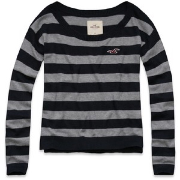 Hollister Striped Crew Neck Sweater